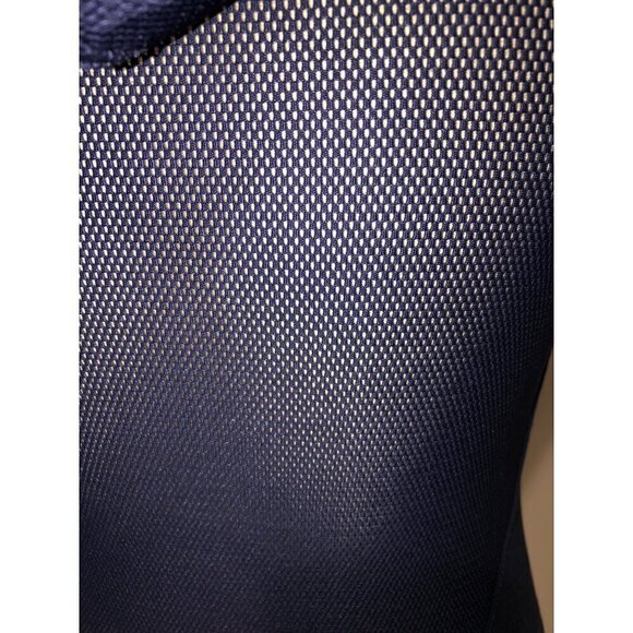 Giaim Hooded Mesh Bodysuit Navy Blue S XS Sleeveless Active Workout Sheer Cool - Picture 6 of 10